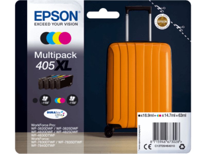 Epson 405XL (C13T05H64010) Inktcartridge 4-kleuren Multipack Hoge capaciteit