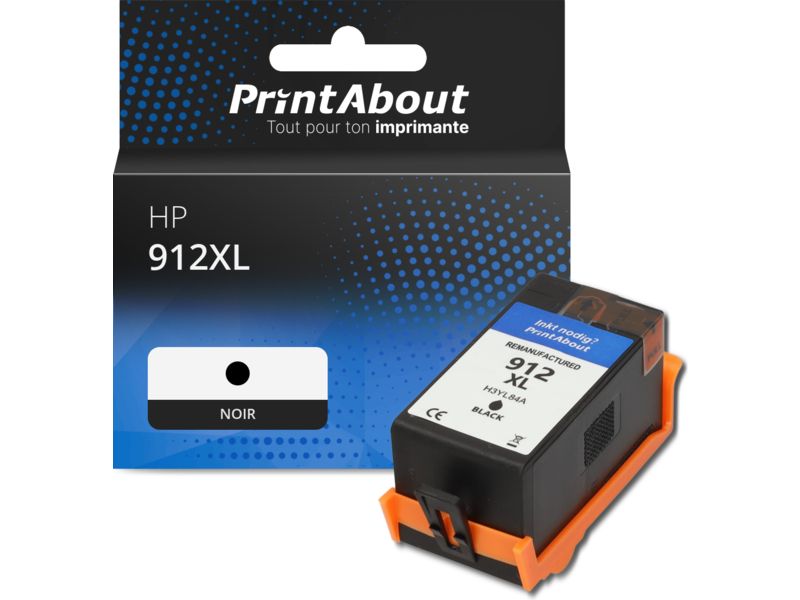 Cartouche compatible HP 912XL (3YL84AE) - Noir - Grande capacité