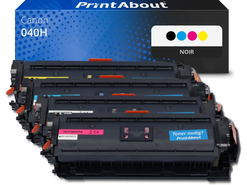 Toner compatible Canon 040H - Noir - Multipack