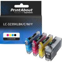 Cartouche compatible Brother LC-3239XLBK/C/M/Y - 4 couleurs - Grande capacité - Multipack