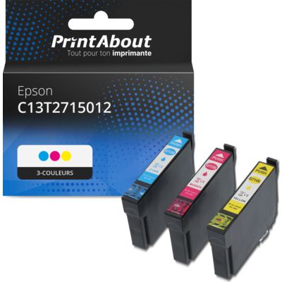 Cartouche compatible Epson 27XL (T2715) - 3 couleurs - Multipack