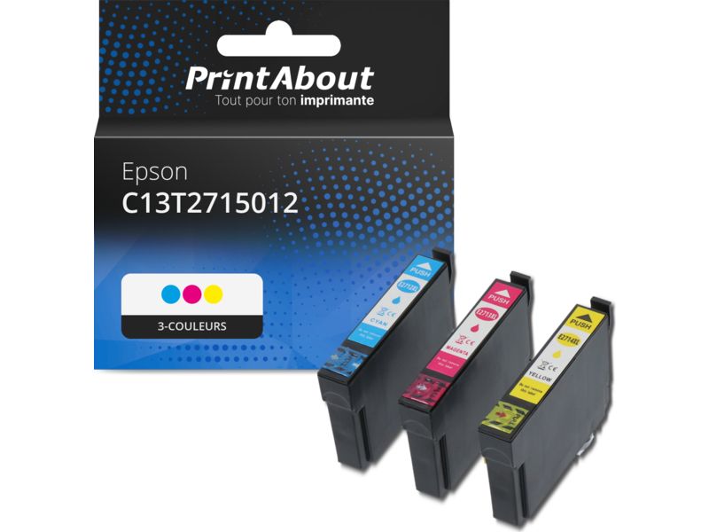 Cartouche compatible Epson 27XL (T2715) - 3 couleurs - Multipack