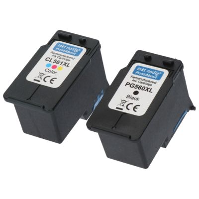 PG-560XL / CL-561XL Cartouche d'encre compatible Canon Noir + Multipack 3 couleurs Haute Capacité