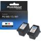 PG-560XL / CL-561XL Cartouche d'encre compatible Canon Noir + Multipack 3 couleurs Haute Capacité
