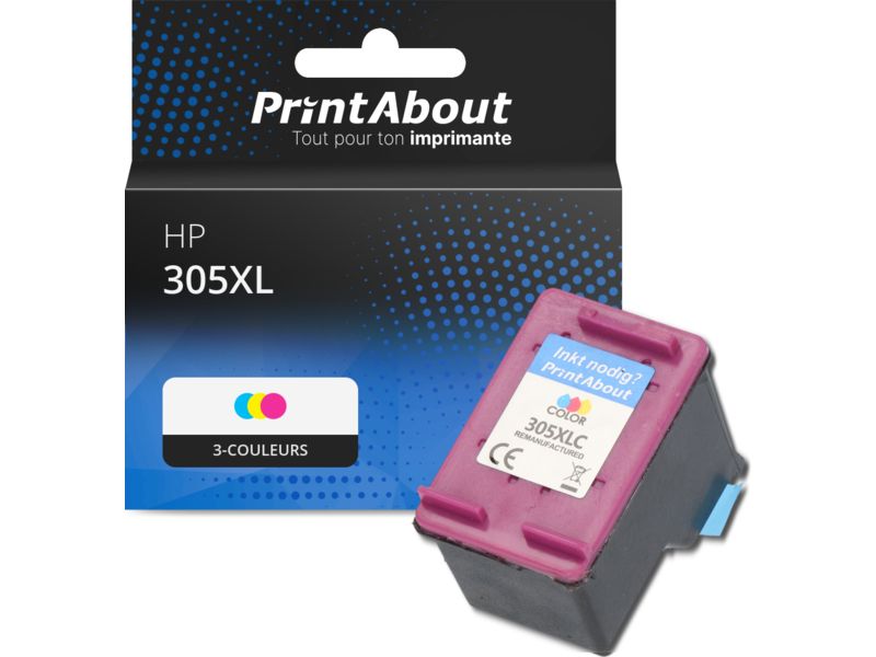 Cartouche Encre Couleur 305XL Compatible HP - Pour DeskJet 2800/4200/ENVY 6000 Series