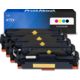 Toner compatible HP 415X (W2030/31/32/33X) - 4 couleurs - Grande capacité - Multipack