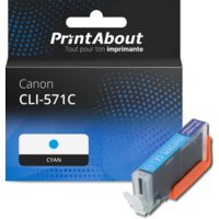 Cartouche compatible Canon CLI-571C - Cyan