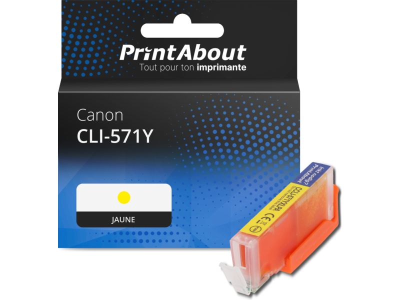 Cartouche compatible Canon CLI-571Y - Jaune