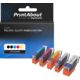 Cartouche compatible Canon PGI-570 / CLI-571 PGBK/C/M/Y/BK - 5 couleurs - Multipack