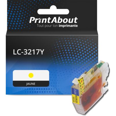 Cartouche compatible Brother LC-3217Y - Jaune - Grande capacité