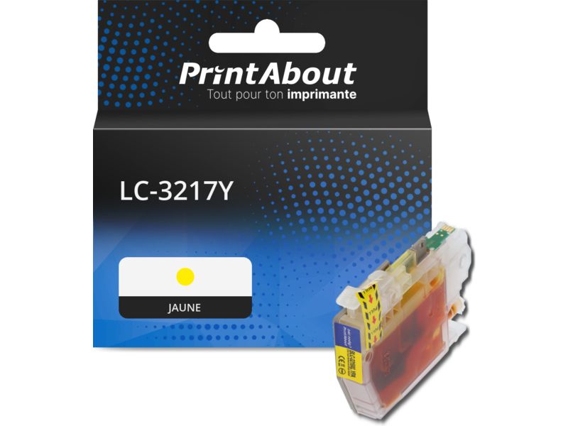 Cartouche compatible Brother LC-3217Y - Jaune - Grande capacité