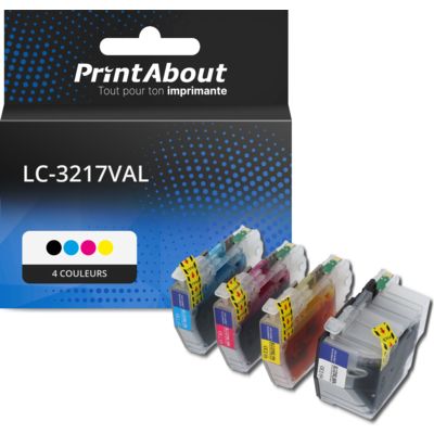 Cartouche compatible Brother LC-3217VAL - 4 couleurs - Multipack