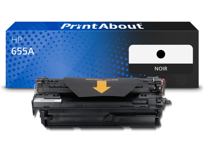 Toner compatible HP 655A (CF450A) - Noir