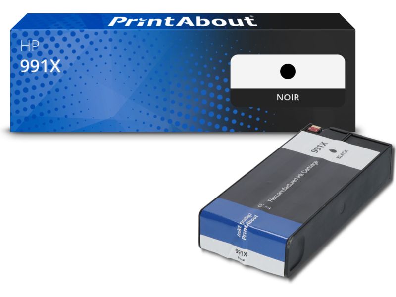 Cartouche compatible HP 991X (M0K02AE) - Noir - Grande capacité