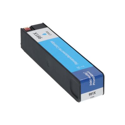 Cartouche compatible HP 991X (M0J90AE) - Cyan - Grande capacité