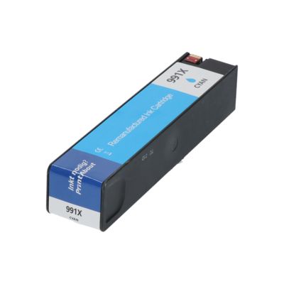 Cartouche compatible HP 991X (M0J90AE) - Cyan - Grande capacité