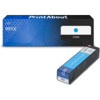 Cartouche compatible HP 991X (M0J90AE) - Cyan - Grande capacité