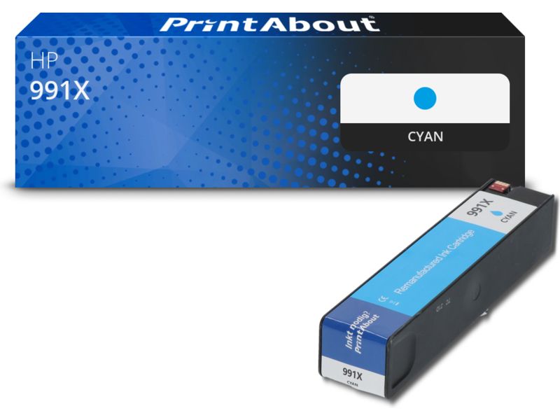 Cartouche compatible HP 991X (M0J90AE) - Cyan - Grande capacité