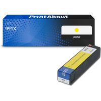 Cartouche compatible HP 991X (M0J98AE) - Jaune - Grande capacité