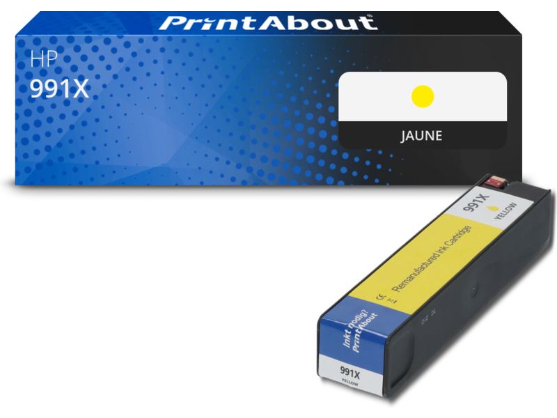 Cartouche compatible HP 991X (M0J98AE) - Jaune - Grande capacité