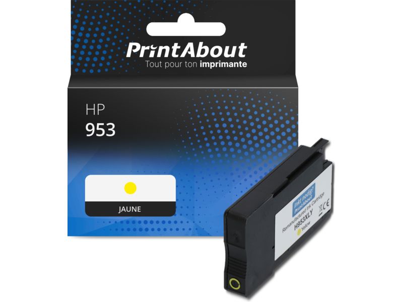 Cartouche compatible HP 953 (F6U14AE) - Jaune