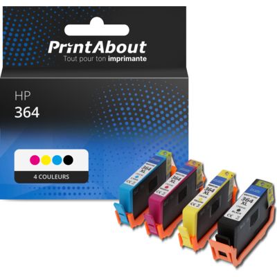 Cartouche compatible HP 364 (N9J73AE) - 4 couleurs - Multipack