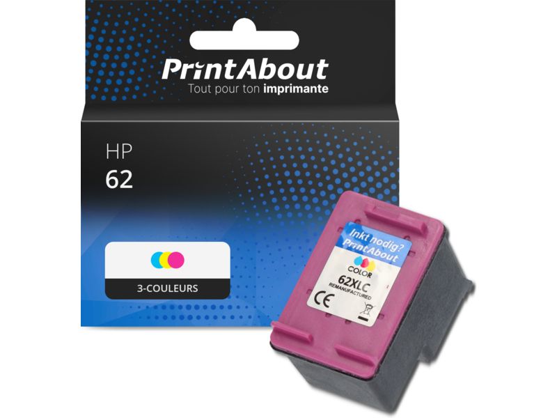 Cartouche compatible HP 62 (C2P06AE) - 3-couleurs