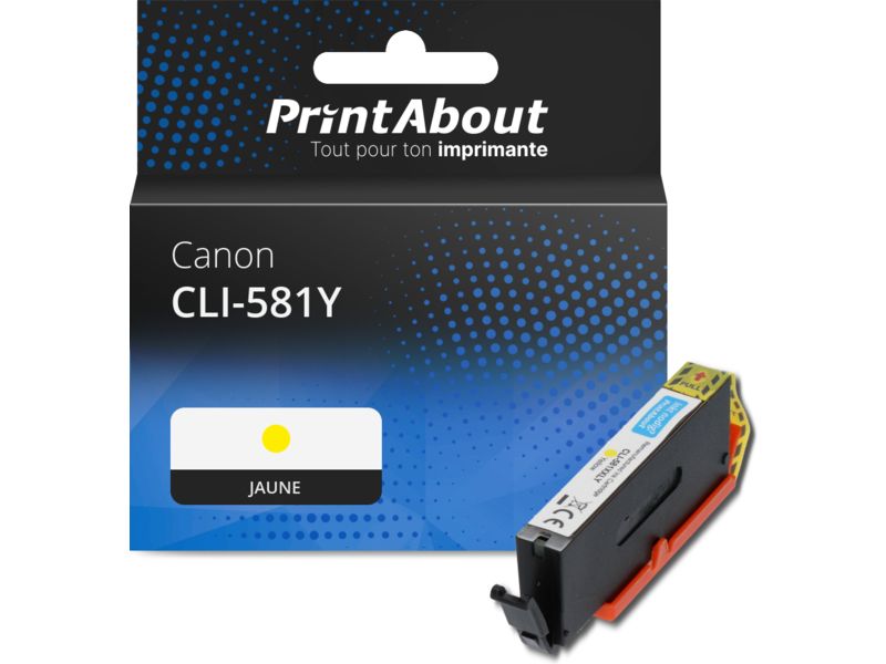 Cartouche compatible Canon CLI-581 Y - Jaune