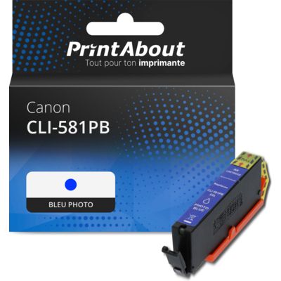 Cartouche compatible Canon CLI-581PB Bleu Photo