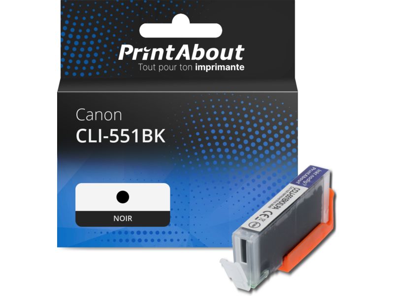 Cartouche compatible Canon CLI-551BK - Noir