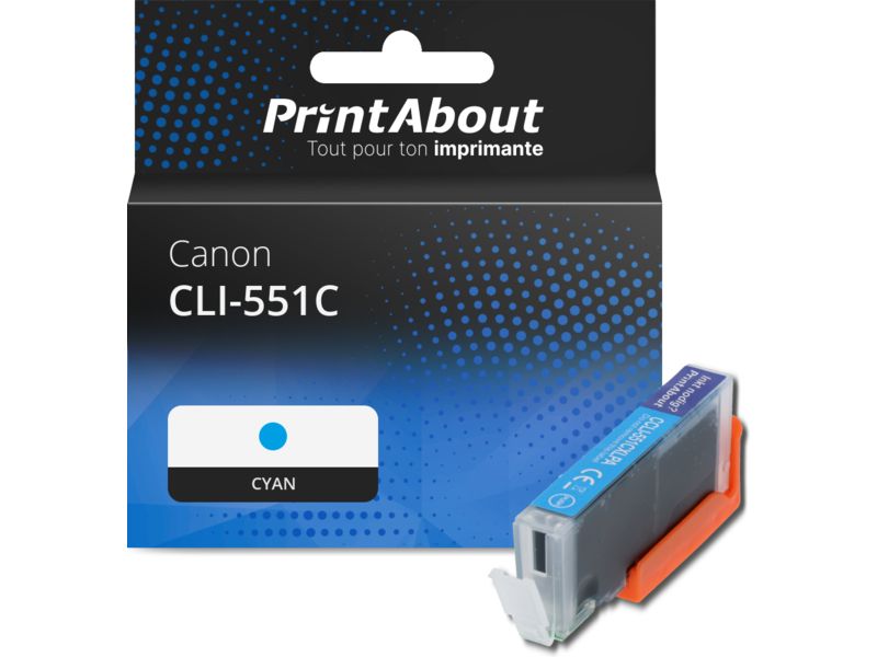 Cartouche compatible Canon CLI-551C - Cyan