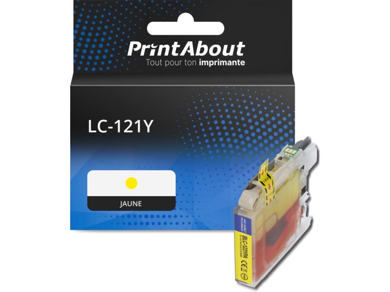 Cartouche compatible Brother LC-121Y - Jaune