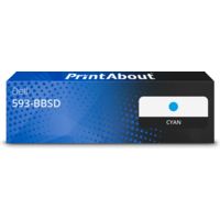 Toner compatible Dell 593-BBSD (4R6JN) - Cyan - Grande capacité