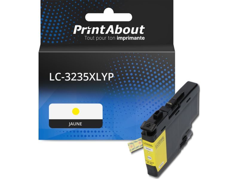 Cartouche compatible Brother LC-3235XLYP - Jaune - Grande capacité