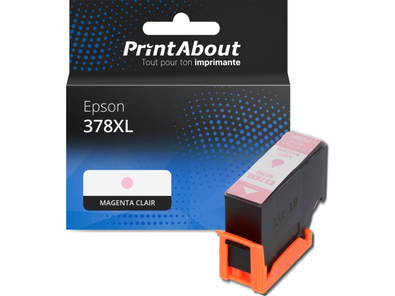 Cartouche compatible Epson 378XL (C13T37964010) - Magenta clair - Grande capacité