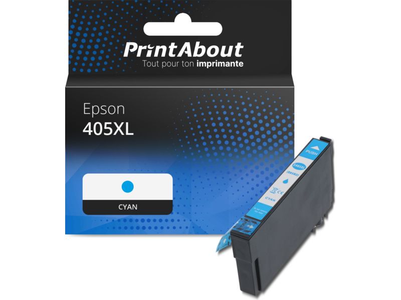 Cartouche compatible Epson 405XL (C13T05H24010) - Cyan - Grande capacité