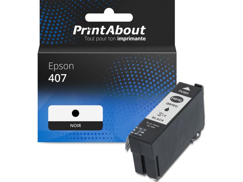 Cartouche compatible Epson 407 (C13T07U1400) - Noir