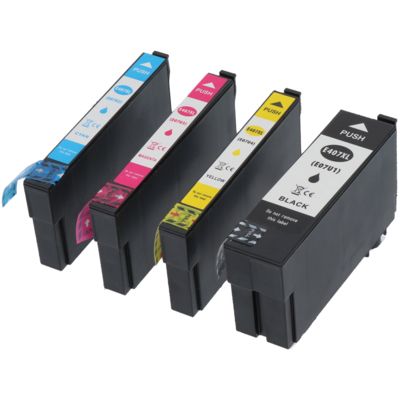 Cartouche compatible Epson 407 (C13T07U41/42/43/440) - 4 couleurs - Multipack