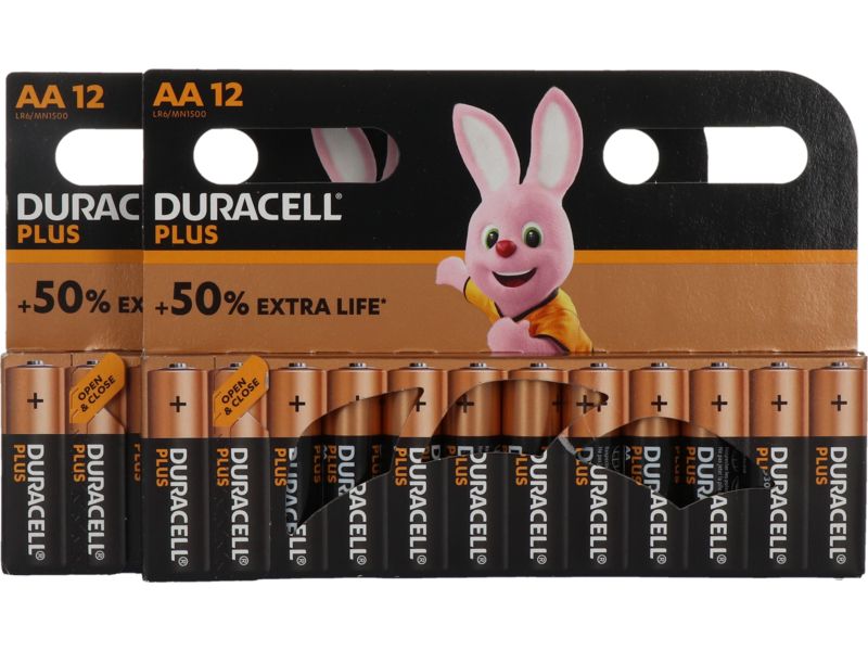 Duracell Plus AA MN1500 batterij 24 stuks - Piles