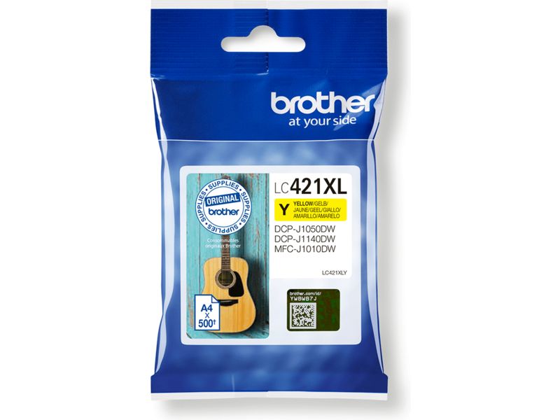 Brother LC-421XLY Inktcartridge Geel Hoge capaciteit