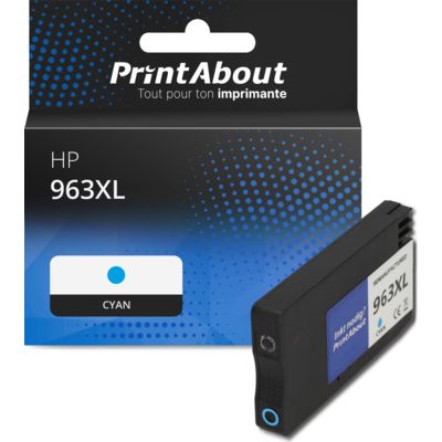Cartouche compatible HP 963XL (3JA27AE) - Cyan - Grande capacité
