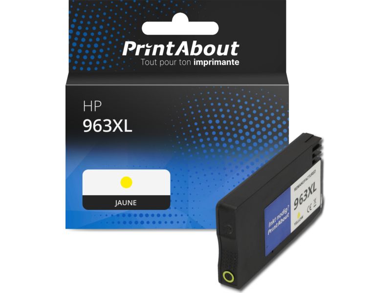 Cartouche compatible HP 963XL (3JA29AE) - Jaune - Grande capacité