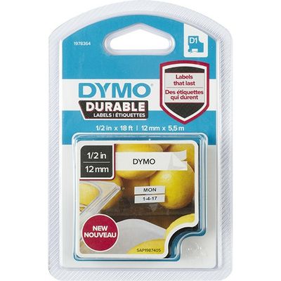 Ruban Dymo Durable 1978364 Noir sur blanc (12 mm)