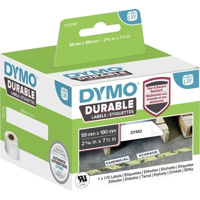 Dymo Durable 2112288 Étiquette Noir sur blanc (109 mm x 59 mm)