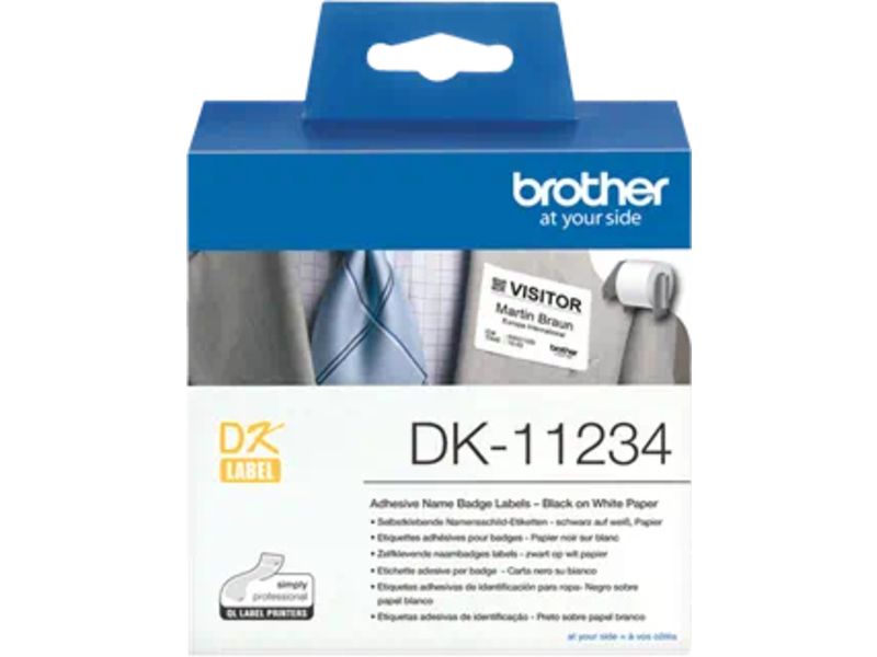 Brother DK- 11234 Etiket Zwart op wit