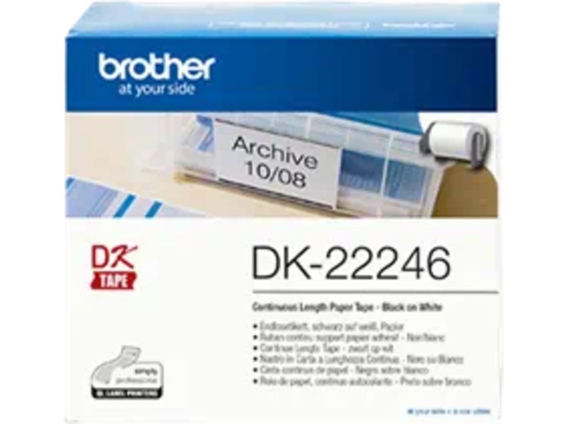 Brother DK-22246 Etiket Zwart op wit