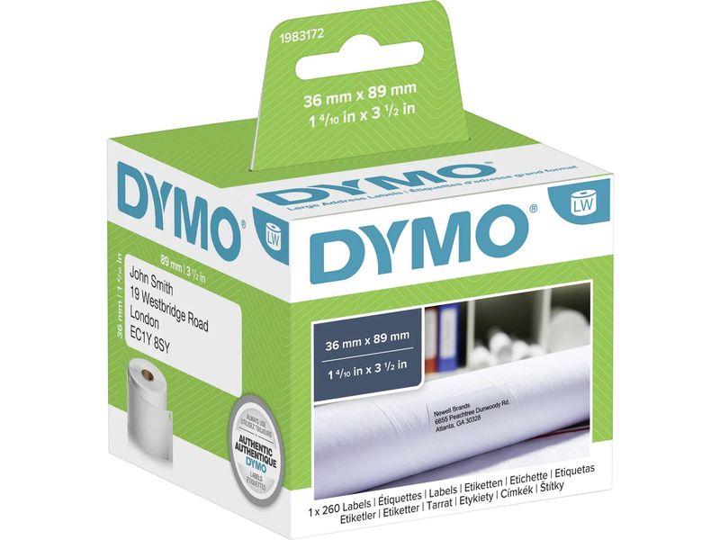 Dymo 1983172 Etiket Zwart op wit