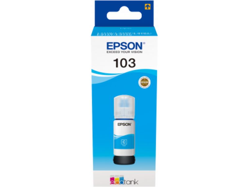 Epson 103 - 65 ml - cyan - original - recharge d'encre - pour Epson L1210, L3210, L3211, L3250, L3251, L3256, L3260, L3266, L5296; EcoTank L11050, L1250