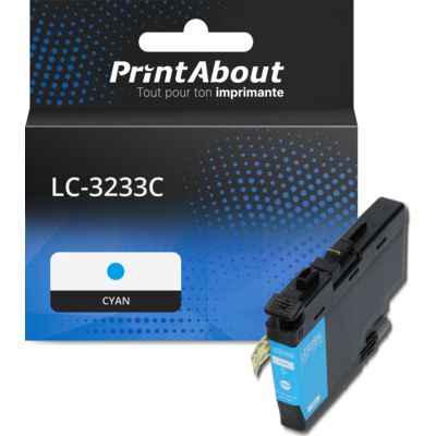 Cartouche compatible Brother LC-3233C - Cyan