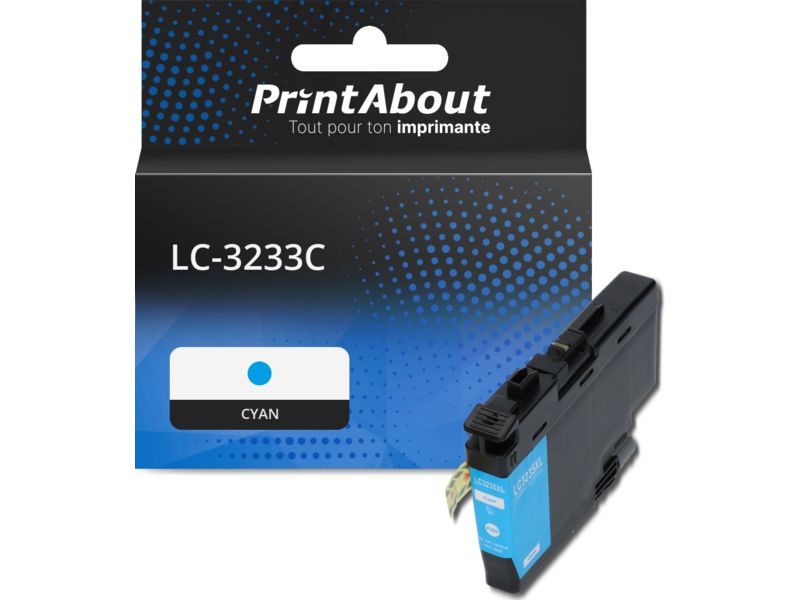 Cartouche compatible Brother LC-3233C - Cyan